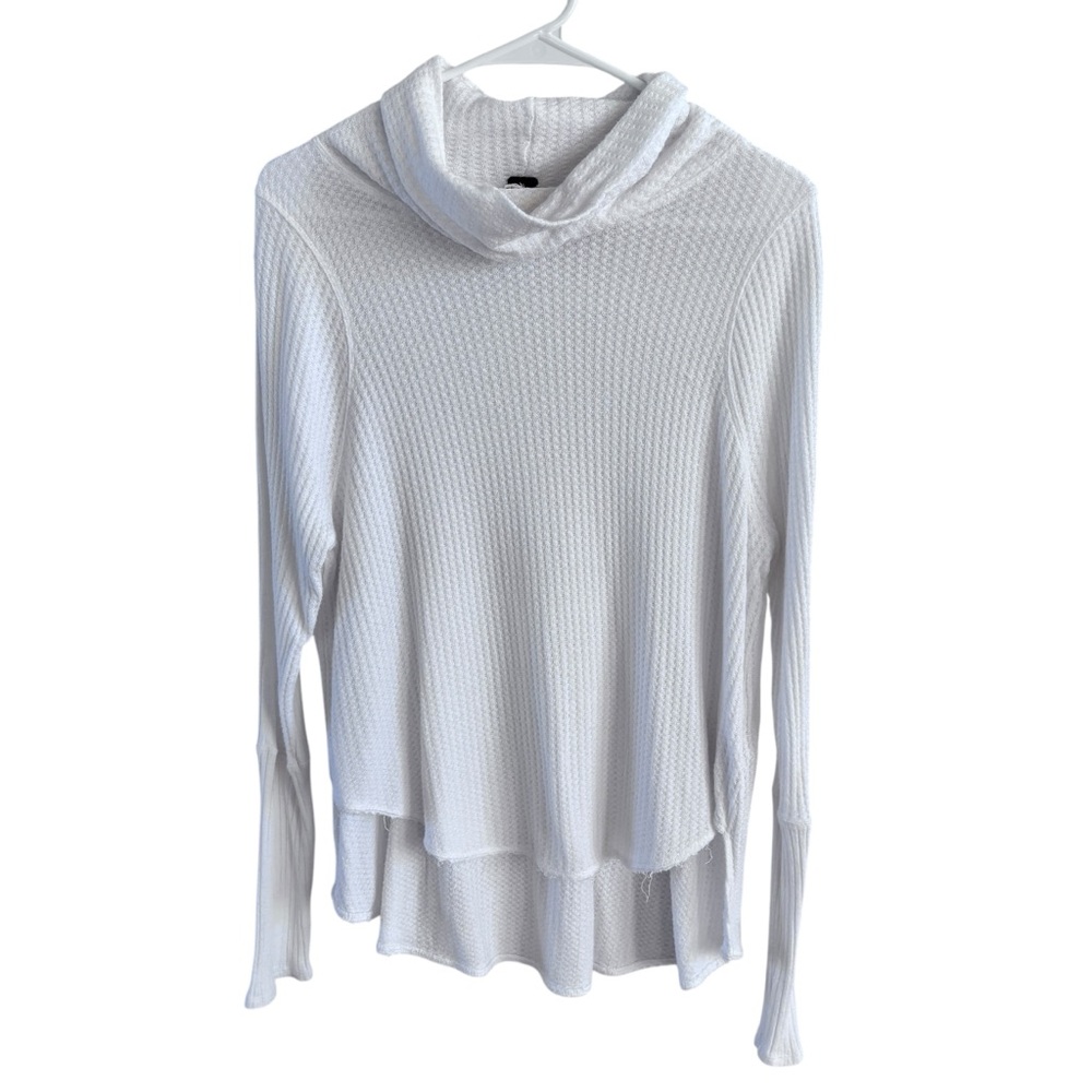 Free People White Cowl Neck Sweater S